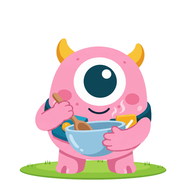 Nilo stirring a mixing bowl